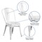 Merrick Lane Banks Indoor/Outdoor Stacking Metal Dining Chair with Single Slat Back and Distressed Powder Coated Finish